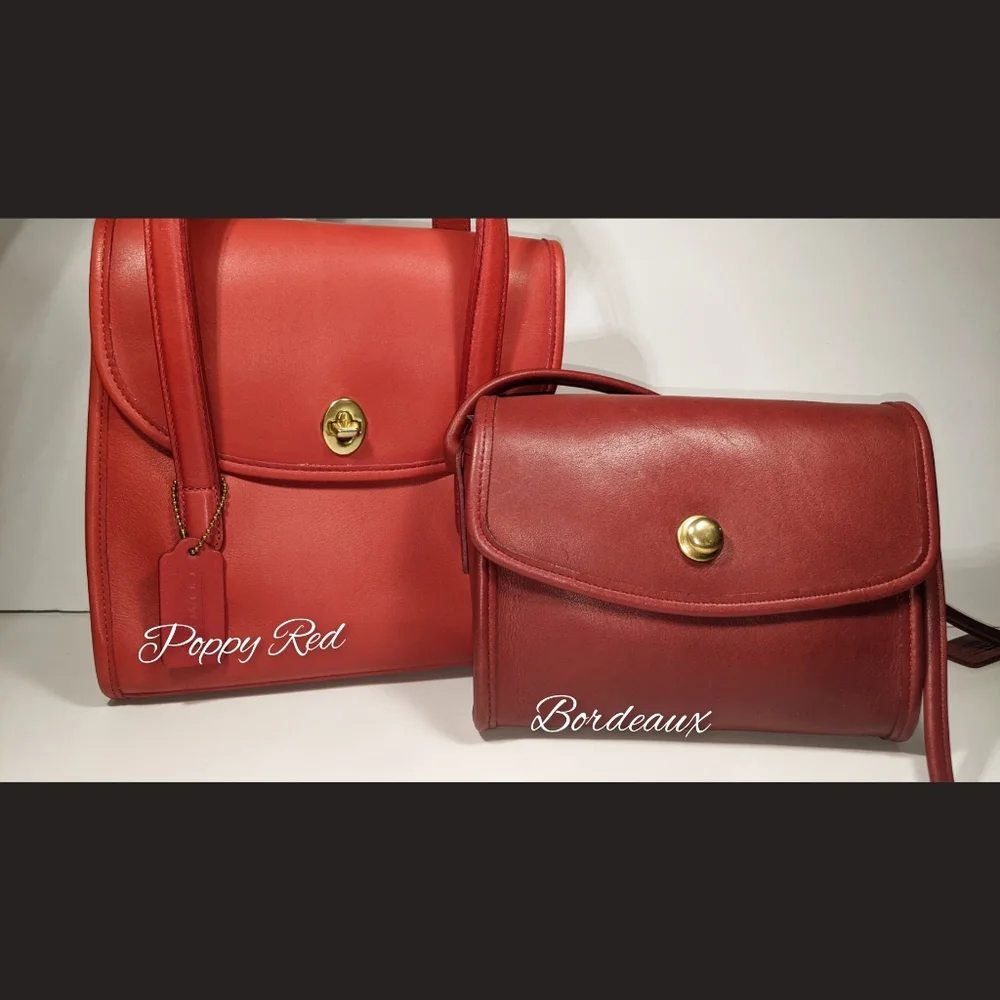✨🍒Vintage Coach Chrystie crossbody 9892 in Bordeaux - Picture 7 of 8
